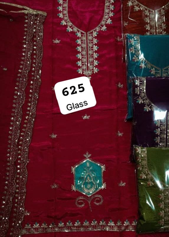 SCAK Glass Top Nazneen Dupatta Unstitched Suits
