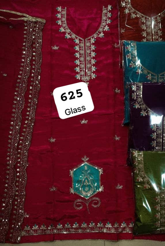 SCAK Glass Top Nazneen Dupatta Unstitched Suits
