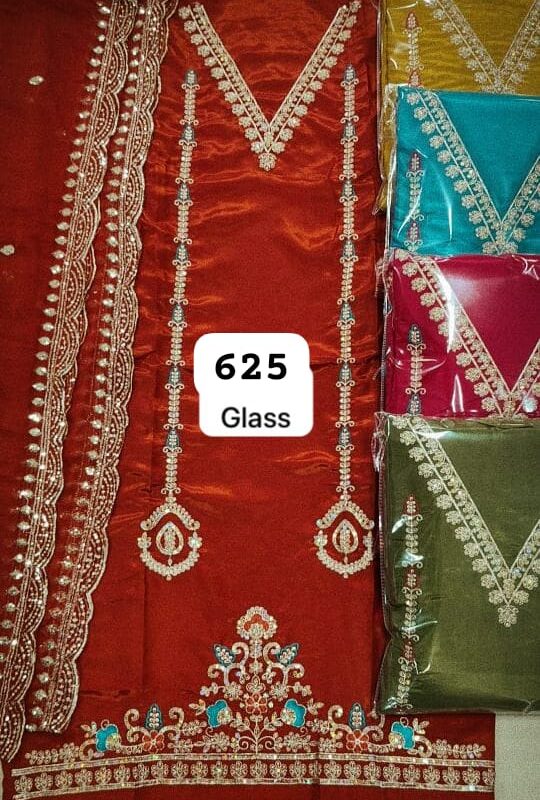SCAK Glass Top Nazneen Dupatta Unstitched Suits