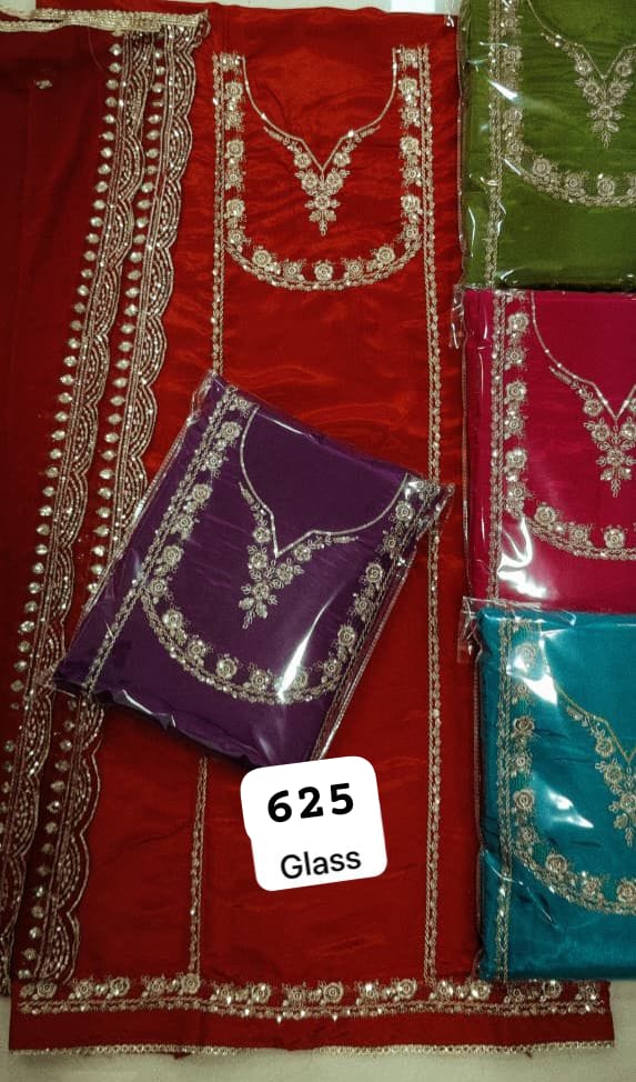 SCAK Glass Top Nazneen Dupatta Unstitched Suits