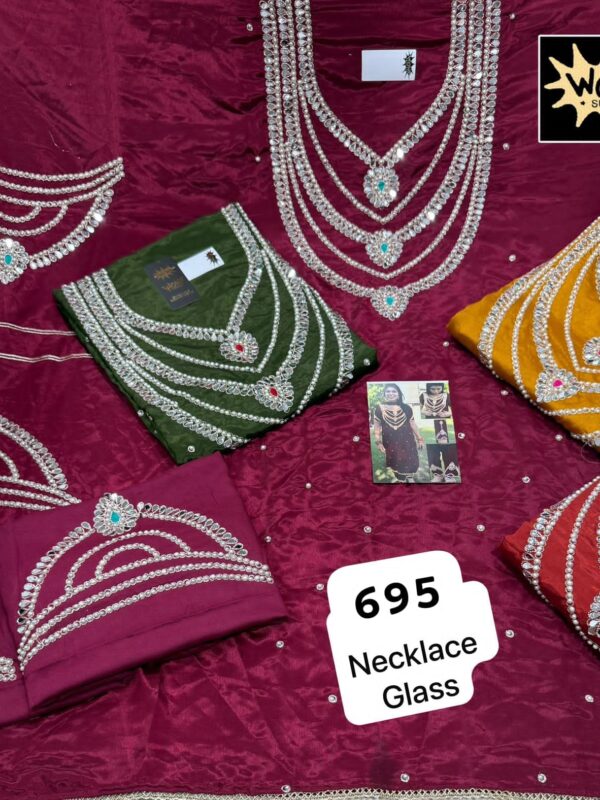 Wow Glass Top Nazneen Dupatta Unstitched Suits