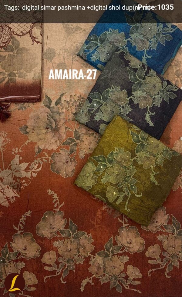 Lalee Winter Top Winter Dupatta Unstitched Suits