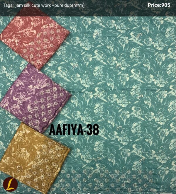 Lalee Jaam Top Pure Chiffon Dupatta Unstitched Suits