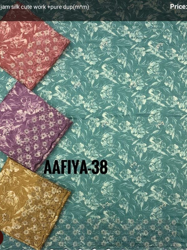 256499 Lalee Jaam Top Pure Chiffon Dupatta Unstitched Suits