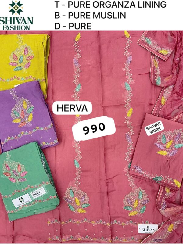 257089 Shivansh Organza Top Pure Chiffon Dupatta Unstitched Suits