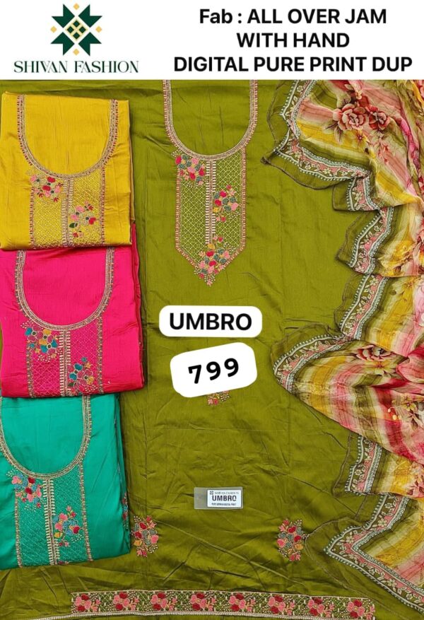 Shivansh Jaam Top Pure Chiffon Dupatta Unstitched Suits