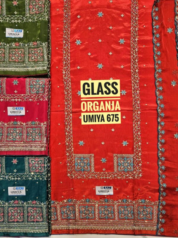 Raj Silk Mills Glass Top Nazneen Dupatta Unstitched Suits