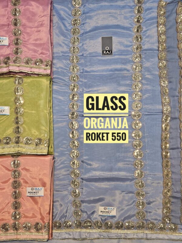 Raj Silk Mills Glass Top Nazneen Dupatta Unstitched Suits