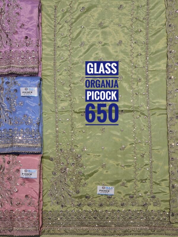 Raj Silk Mills Organza Top Nazneen Dupatta Unstitched Suits