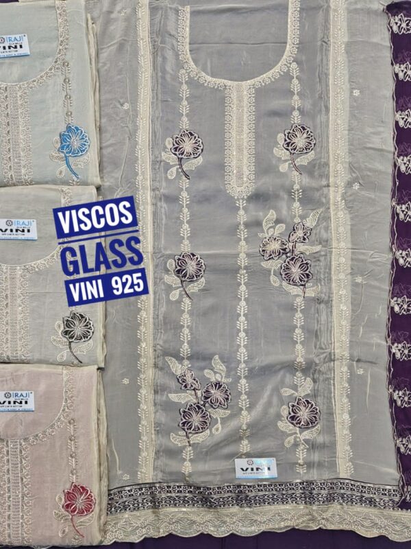 Raj Silk Mills Glass Top Nazneen Dupatta Unstitched Suits