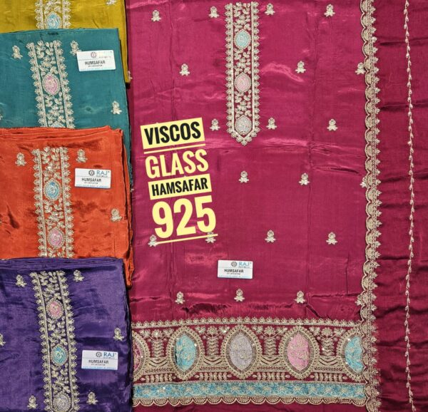 Raj Silk Mills Glass Top Nazneen Dupatta Unstitched Suits