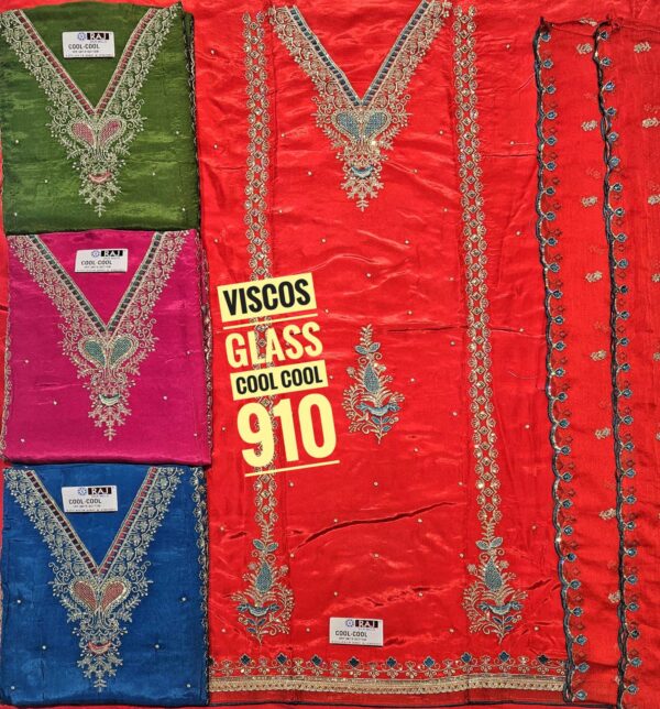 262380 Raj Silk Mills Glass Top Nazneen Dupatta Unstitched Suits