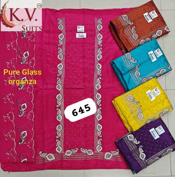 KV Glass Top Nazneen Dupatta Unstitched Suits