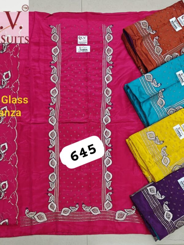 263632 KV Glass Top Nazneen Dupatta Unstitched Suits