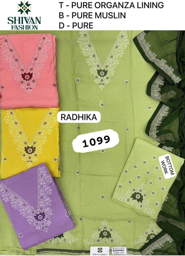 Shivansh Organza Top Pure Chiffon Dupatta Unstitched Suits