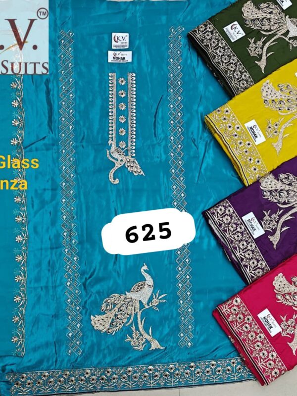 263644 KV Glass Top Nazneen Dupatta Unstitched Suits