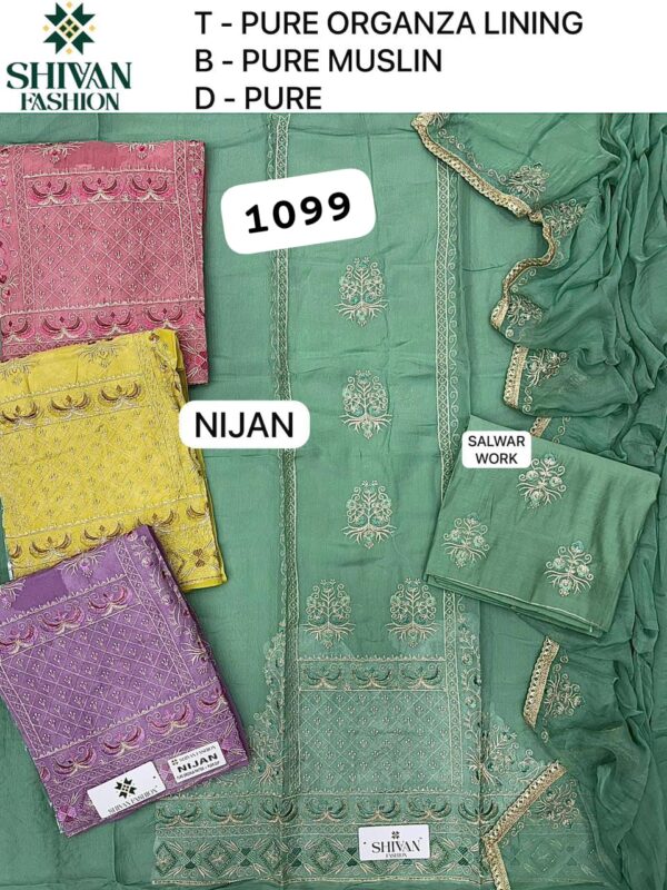 263652 Shivansh Organza Top Pure Chiffon Dupatta Unstitched Suits