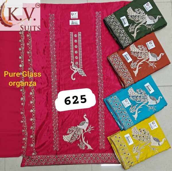 KV Glass Top Nazneen Dupatta Unstitched Suits