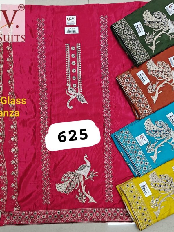 263703 KV Glass Top Nazneen Dupatta Unstitched Suits