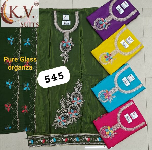 KV Glass Top Nazneen Dupatta Unstitched Suits