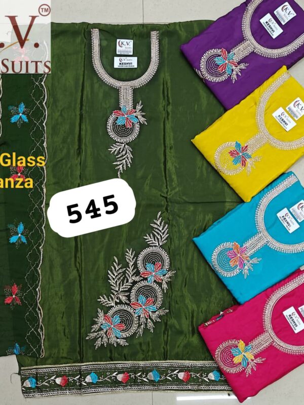 263725 KV Glass Top Nazneen Dupatta Unstitched Suits