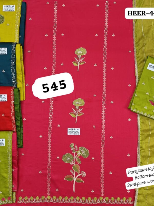 SCAK Jaam Top Nazneen Dupatta Unstitched Suits