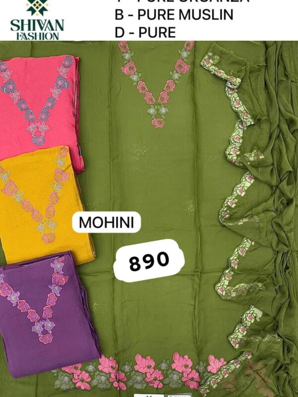 263771 Shivansh Organza Top Pure Chiffon Dupatta Unstitched Suits