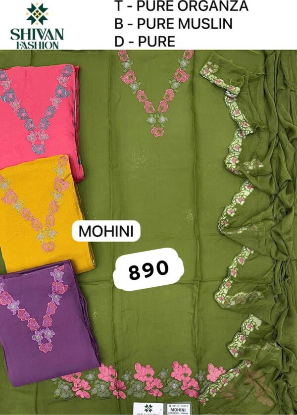 Shivansh Organza Top Pure Chiffon Dupatta Unstitched Suits