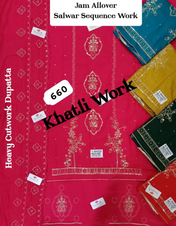 SCAK Jaam Top Nazneen Dupatta Unstitched Suits