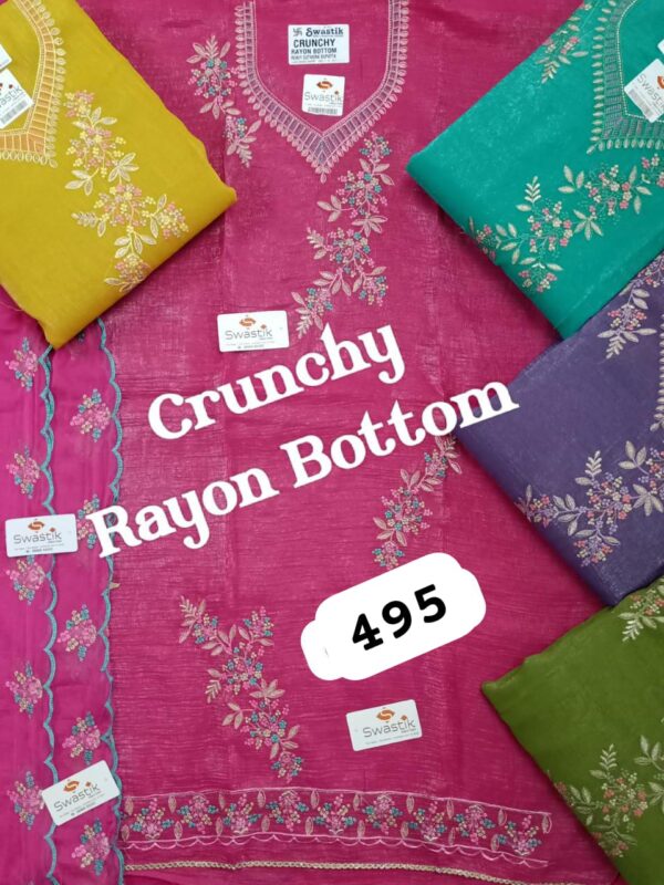 Swastik Crunchy Top Nazneen Dupatta Unstitched Suits