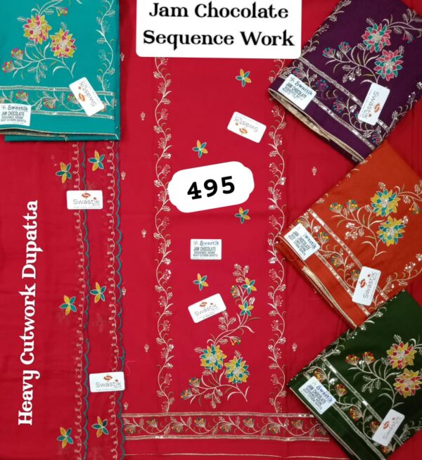 265325 Swastik Jaam Top Nazneen Dupatta Unstitched Suits