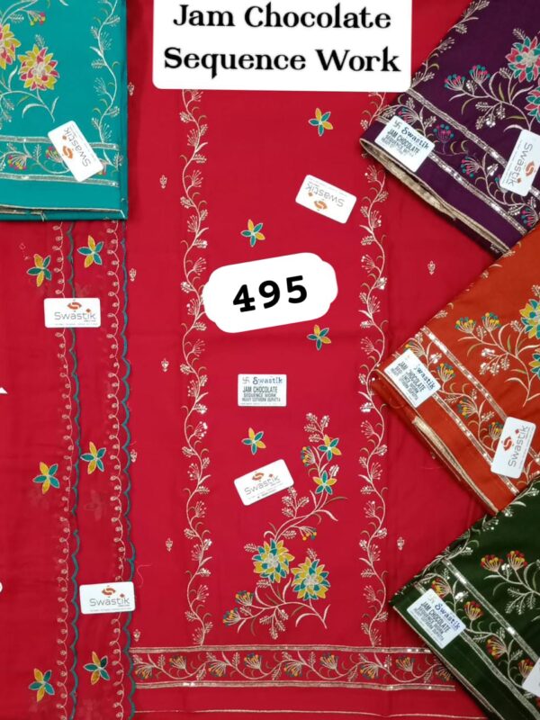 Swastik Jaam Top Nazneen Dupatta Unstitched Suits