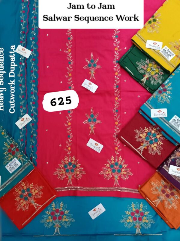 Swastik Jaam Top Nazneen Dupatta Unstitched Suits