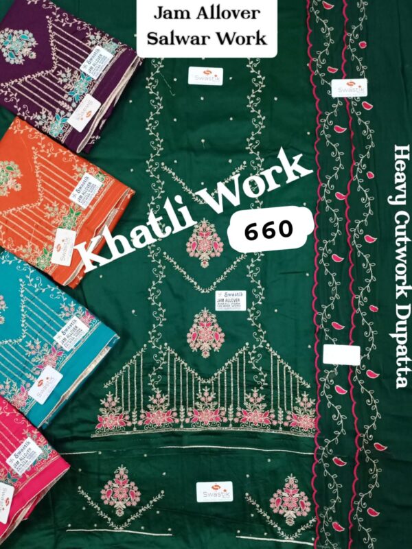 Swastik Jaam Top Nazneen Dupatta Unstitched Suits