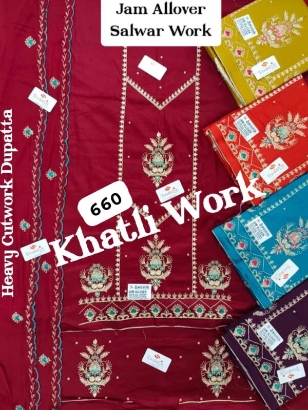 Swastik Jaam Top Nazneen Dupatta Unstitched Suits