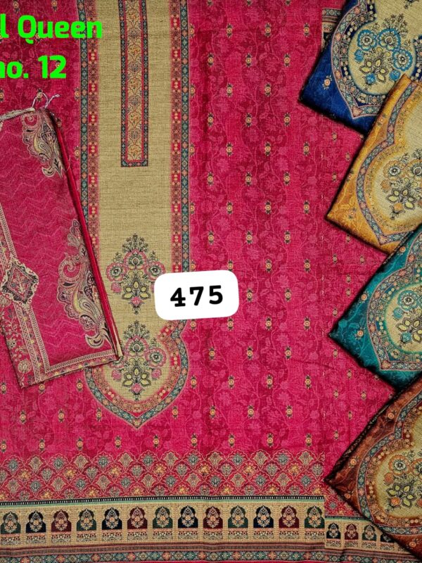 272813 SCAK Winter Top Winter Dupatta Unstitched Suits