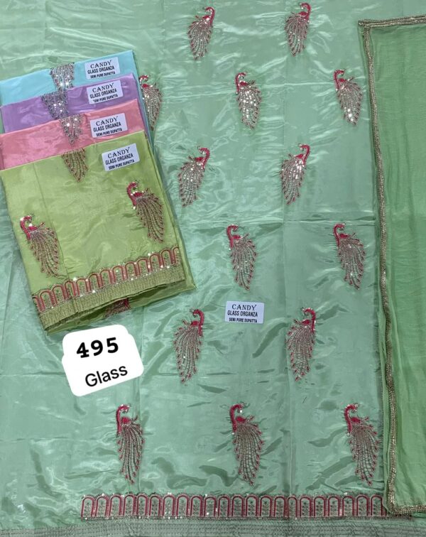 SCAK Glass Top Nazneen Dupatta Unstitched Suits