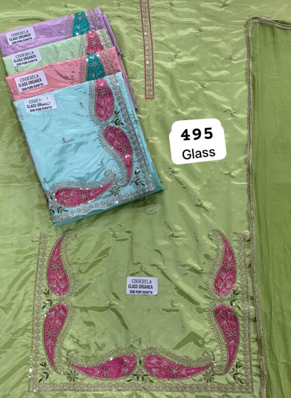 SCAK Glass Top Nazneen Dupatta Unstitched Suits