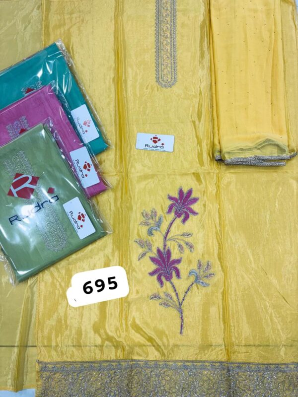 275694 Rudra Glass Top Nazneen Dupatta Unstitched Suits