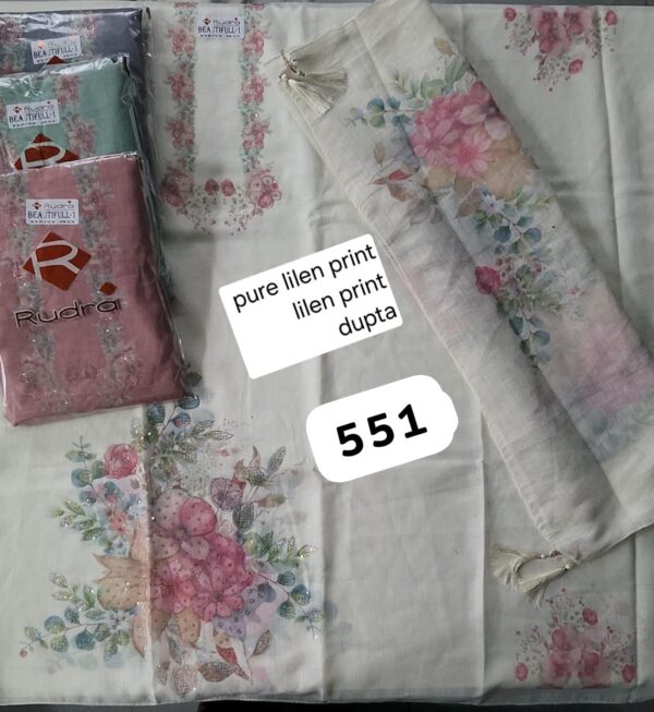 275700 Rudra Linen Top Linen Dupatta Unstitched Suits