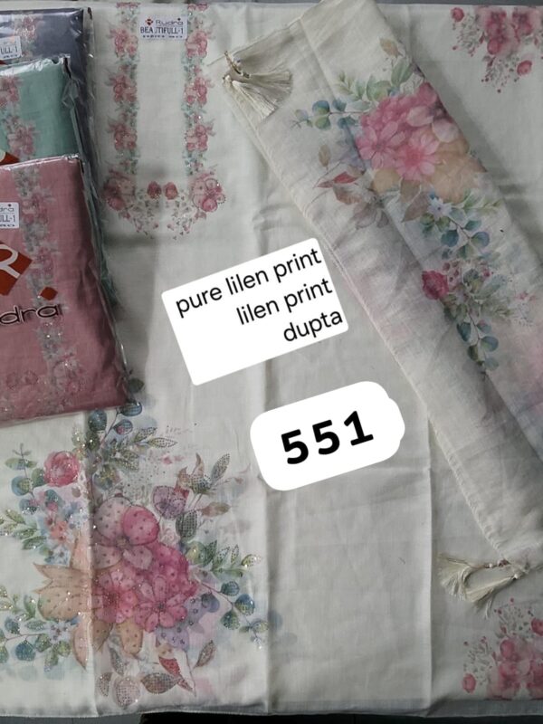 275700 Rudra Linen Top Linen Dupatta Unstitched Suits