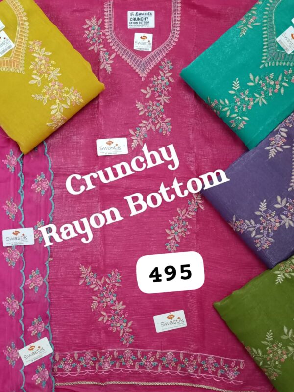 Swastik Crunchy Top Nazneen Dupatta Unstitched Suits