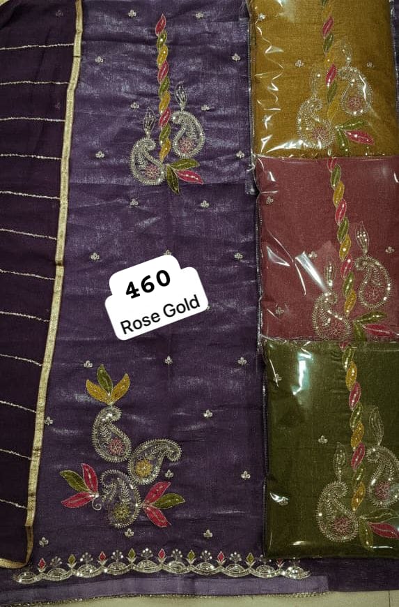 SCAK Shimmer Top Nazneen Dupatta Unstitched Suits