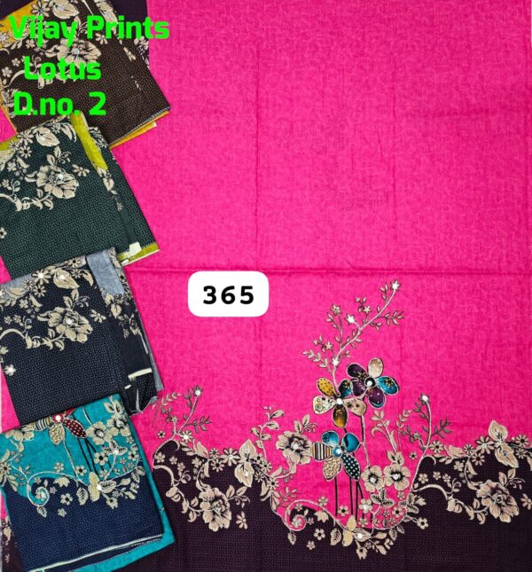 Vijay Cambric Top Nazneen Dupatta Unstitched Suits