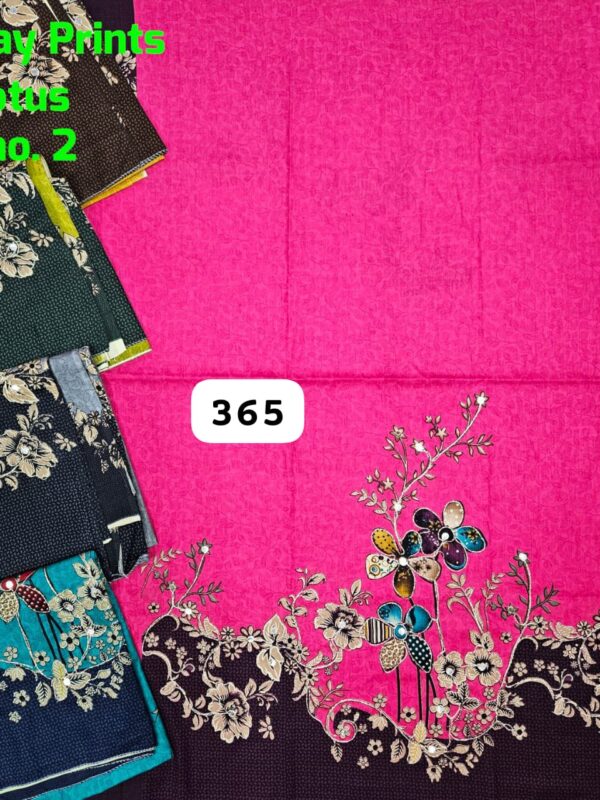 Vijay Cambric Top Nazneen Dupatta Unstitched Suits