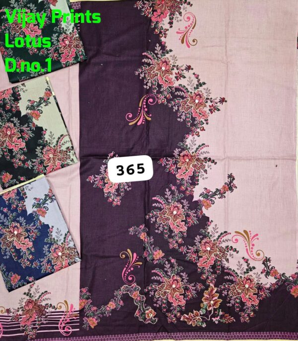 Vijay Cambric Top Nazneen Dupatta Unstitched Suits