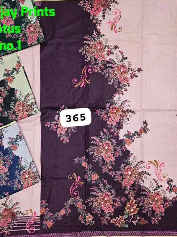 Vijay Cambric Top Nazneen Dupatta Unstitched Suits