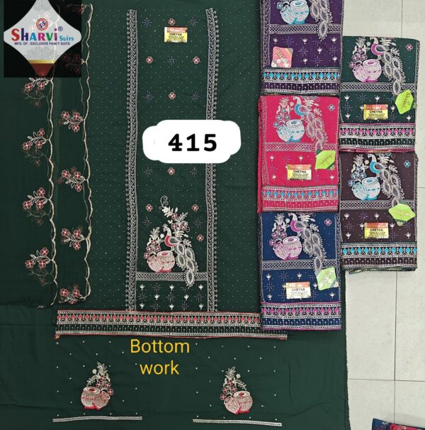 Sharvi Fiona Top Nazneen Dupatta Unstitched Suits