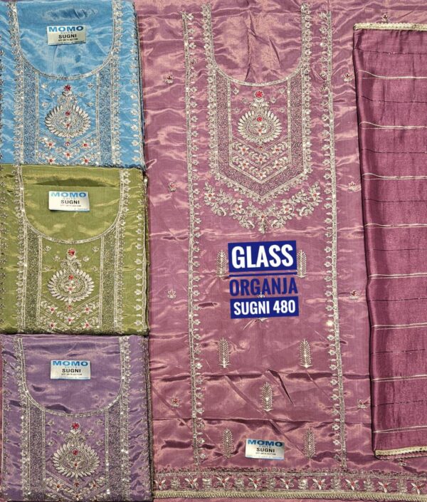 SCAK Glass Top Nazneen Dupatta Unstitched Suits