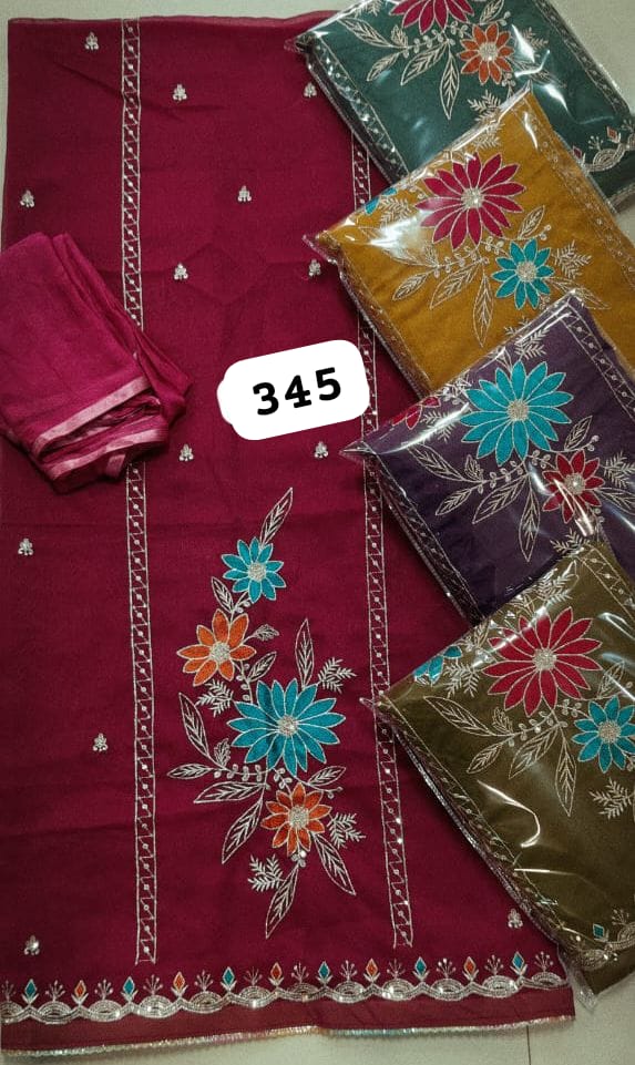 SCAK Shimmer Top Nazneen Dupatta Unstitched Suits